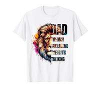 Dad The Man Myth Legend King Cool Lion Fête des pères T-Shirt