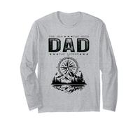 Dad The Man Myth Legend Mountain Compass Cool Fête des Pères Manche Longue