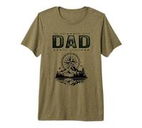 Dad The Man Myth Legend Mountain Compass Cool Fête des Pères T-Shirt Haut de Gamme