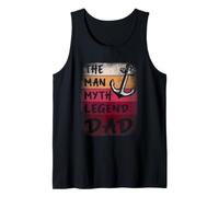 Dad The Man, Myth, Legend pour la fête des pères Vintage rétro Débardeur