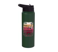 Dad The Man, Myth, Legend pour la fête des pères vintage rétro Stainless Steel Insulated Water Bottle