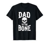 Dad to The Bone Funny Skull Biker Father T-Shirt