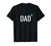 Dad to the Power of 4 Mathematics Math Father of Four Kids T-Shirt