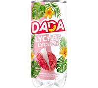 DADA DRINKS - Eau Gazeuse Rafraîchissante au Litchi, Saveur Fruité Légère (Canette 33cL) - Le Lot De 4