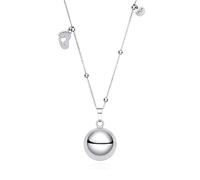 Dada Gioielli - Appel Ange Grossesse, Cloche Appelle les Anges, Chaînes en Acier pour Femmes avec Zircons Etincelants, 80+10+10cm