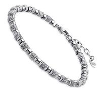 Dada Gioielli - Bracelet Cadeau Anniversaire pour Homme, Acier et Pierres Naturelles, Choisissez la Pierre: Énergie,Concentration, Protection, Créativité,