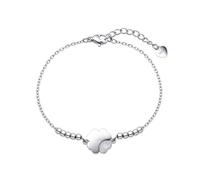 Dada Gioielli - Bracelet Femme Acier Inoxydable avec Trèfle Porte-Bonheur Cadeau 2025 - Assorti au Collier