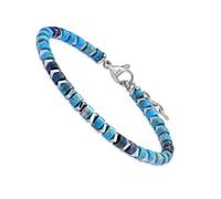 Dada Gioielli - Bracelet Homme Femme avec Pierres Naturelles Multicolores et Acier Inoxydable, Design Moderne Élégant, Réglable, Idée Cadeau