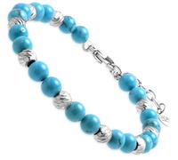 Dada Gioielli - Bracelet pour femme avec pierres naturelles authentiques, Aulite - Agate - Sodalite et Jade - Améthyste et Avventurine, boîte cadeau, turquoise-aulite