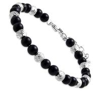 Dada Gioielli - Bracelet pour femme avec pierres naturelles authentiques, Aulite - Agate - Sodalite et Jade - Améthyste et Avventurine, boîte cadeau, noir-agate