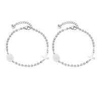 Dada Gioielli - Bracelet religieuse unisexe en acier inoxydable réglable - Bijou élégant avec croix et médaille Madonna Miraculeuse - Accessoire spirituel, idée cadeau sacré (2 pièces)