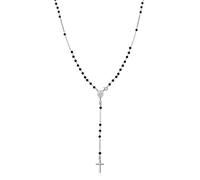 Dada Gioielli - Collier chapelet en argent 925 avec médaille Madonna Miraculeuse et croix et médaille de la Vierge Marie - Collier ras du cou pour homme et femme taille réglable, Unica, Argent