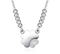 Dada Gioielli - Collier Femme Acier Inoxydable avec Pendentif Trèfle Porte-Bonheur - Cadeau 2025, Assorti au Bracelet