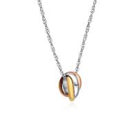 Dada Gioielli - Collier Femme avec Anneaux 12mm Trilogy Colorés Idée Cadeau pour Elle