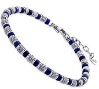 Dada Gioielli - Idée cadeau anniversaire homme - Bracelet personnalisé avec pierres naturelles - Energie, concentration, protection, créativité - Découvrez la pierre qui vous représente, bleu-lapis