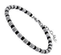 Dada Gioielli - Idée cadeau anniversaire homme - Bracelet personnalisé avec pierres naturelles - Energie, concentration, protection, créativité - Découvrez la pierre qui vous représente, nero-onyx