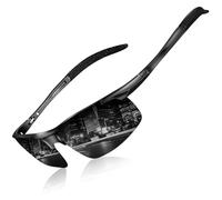 DADA-PRO Lunettes de soleil de conduite pour hommes HD polarisées rétro vintage, lunettes de soleil miroir pêche sportive course à pied