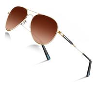 DADA-PRO Lunettes de soleil polarisées pour homme et femme - Lunettes de soleil rétro pour cyclisme, conduite, golf - Protection UV 400 (Marron)