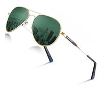 DADA-PRO Lunettes de soleil polarisées pour homme et femme - Lunettes de soleil rétro pour cyclisme, conduite, golf - Protection UV 400 (Vert)