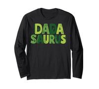 Dada Saurus Dad Dinosaur Three Rex Birthday Boy Girl Graphic Manche Longue