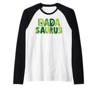 Dada Saurus Dad Dinosaur Three Rex Birthday Boy Girl Graphic Manche Raglan