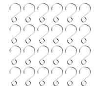 Dadabig 160 PCS Mini Crochet en Forme de S, Crochet En Acier Inoxydable 25mm Petit Crochet d’ornement Accessoires pour Bijoux DIY Cristal Perle Rideau Sapin De Noël