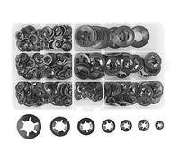 Dadabig 280 Pcs Rondelles de Blocage de Verrouillage, Rondelles À Verrouillage Rapide de Verrouillage En Acier M3 M4 M5 M6 M8 M10 M12, 7Tailles, Noir