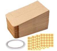 Dadabig 300PCS Sac Kraft Petit Format 11,5 x 6cm, Petite Enveloppe Petite Pochette Cadeau Kraft Sachet Bonbons Anniversaire avec 100 Autocollants et Ruban Adhésif Double Face pour Cadeau Graine Bijoux