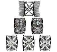 Dadabig 6PCS Peigne Magique et Extensible, Perles de Cheveux Double Clips, Accessoire de Coiffure pour Femme et Fille, 6 Styles