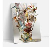 Dadaism Glass Art - Visages déformés et éléments surréalistes - Dadaïsme, éléments surréels, art moderne, art du verre, 61 x 91,4 cm