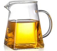 Dadamong Pichet en verre avec poignée, carafe à lait et crème, en verre borosilicate résistant à la chaleur, pour café, thé ou sirop d'érable, passe sur la cuisinière et au micro-ondes (550 ml)