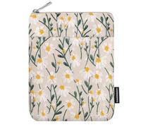 Dadanism 6-7 Pouces Étui Housse Sac Brodée pour 7" Nouveau Kindle Paperwhite et Kindle Colorsoft Signature Edition, 6" Kindle 11e Génération, Kindle Oasis/Tolino eReader, Marguerite Blanche