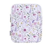 Dadanism 6-7 Pouces Housse Protectrice Pochette Nylon pour 7" Kindle Paperwhite et Kindle Colorsoft Signature Edition, 6" K-indle 11e Gén, Sac de Transport pour K-indle Oasis E-Reader, Fleur Violette