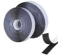 DADAPANGHU Scratch Autocollant Double Face, Bande Agrippantes Adhésives, Bande Scratch Adhésif, Ruban Scratch Hook Loop, Bande Scratch Adhésive pour Ménage, Bricolage Et l'artisanat, 2 cm x 8 m Noir