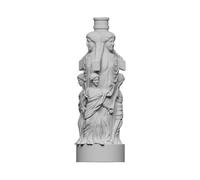DadArt Hecate Statue triple déesse en albâtre blanc Réplique du musée grec antique 25 cm