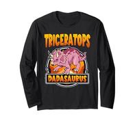 Dadasaurus Triceratops Dinosaur Dad Dinosaurs Lover Fathers Manche Longue