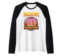 Dadasaurus Triceratops Dinosaur Dad Dinosaurs Lover Fathers Manche Raglan
