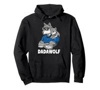 Dadawolf Wolf Dad and Baby Papa Fête des pères pour Papa Sweat à Capuche