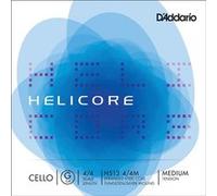 D'Addario Corde de violoncelle Helicore H513 – Sol (G) 4/4 Medium/file Argent