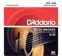 D'Addario - Cordes pour guitare acoustique EJ12 Bronze 80/20 Moyen 13-56