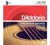 EJ17-3D PACK DE 3 PHOSPHOR BRONZE MEDIUM 13-56