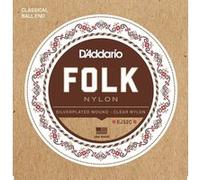 D'Addario Cordes guitare folk EJ32C Nylon clair plaqué argent 28-45 extrémités à bille