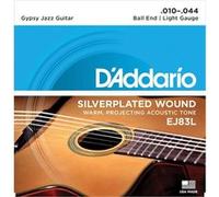 D'Addario And Co EJ83L Gypsy Jazz Silverplated Wound Ball End Light 10-44 Jeux de cordes swing manouche G