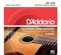 D'Addario EJ83M Cordes pour guitare acoustique jazz manouche Extrémité à boule Moyen 11-35