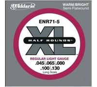 D'Addario And Co ENR71-5 Half Rounds Regular Light 5C 45-130 Cordes guitares basses 5