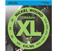 D'Addario And Co EXL165 Nickel Wound Long Scale Regular Light Top 45-105 Cordes guitares basses 4