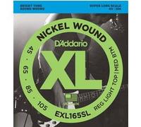 D'Addario EXL165SL, Custom Light, 45-105, cordes extra-longues - jeu guitare basse