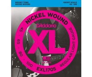 D'Addario And Co EXL170s Nickel Wound Short Scale Light 45-100 Cordes guitares basses 4