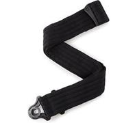 D'Addario Sangle de guitare Auto Lock — Rembourrée noire rayée