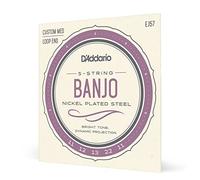 . D'Addario EJ57 Custom Med 11-22. Jeu de cordes Banjo 5 cordes Plaqué Nickel.